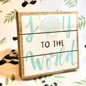 Joy to the World Beach Art With Sea Shell Image